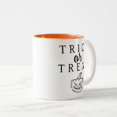 Spooky Trick oder Jack-o'-Laterne Halloween behand Zweifarbige Tasse (VorderseiteRechts)