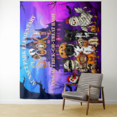 Spooky Trick-oder-Leckerei Halloween Tapestry Hint Wandteppich (Beispiel)