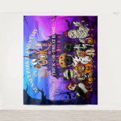 Spooky Trick-oder-Leckerei Halloween Tapestry Hint Wandteppich (Vorderseite)