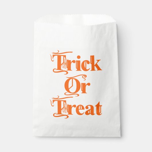 Spooky Trick oder Treat Cobweb Lettern Geschenktütchen (Vorderseite)