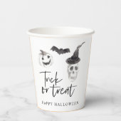 Spooky Trick oder Treat | HALLOWEEN-PARTY Pappbecher (Rückseite)