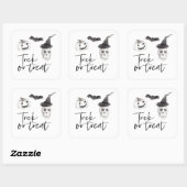 Spooky Trick oder Treat | HALLOWEEN-PARTY Quadratischer Aufkleber (Blatt)