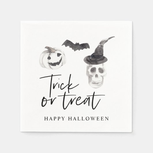 Spooky Trick oder Treat | HALLOWEEN-PARTY Serviette (Vorderseite)
