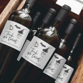 Spooky Trick oder Treat | HALLOWEEN-PARTY Weinetikett