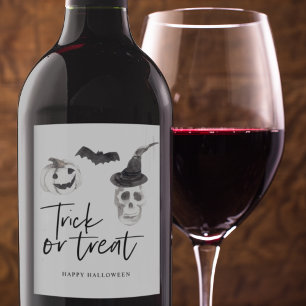 Spooky Trick oder Treat HALLOWEEN-PARTY Weinetikett