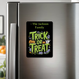 Spooky Trick oder Treat Slime Halloween Magnetkarte