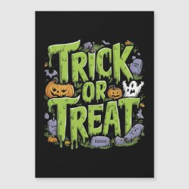 Spooky Trick oder Treat Slime Halloween Magnetkarte