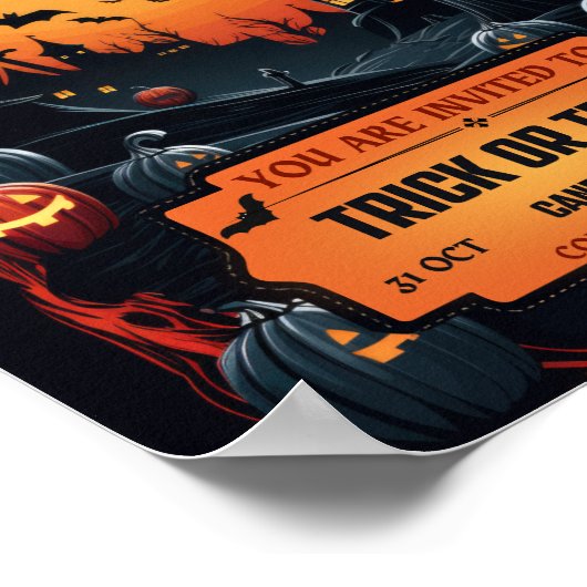Spooky Trick oder Treatment Poster (Ecke)
