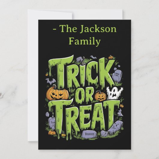 Spooky Trick oder Treatment Slime Halloween-Party  (Vorderseite)