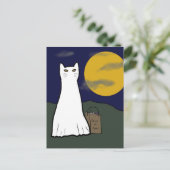 Spooky Trick oder Treten Kitty Postcard Postkarte (Stehend Vorderseite)