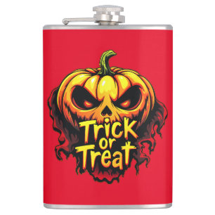 Spooky "Trick or Treat" Pumpkin Halloween Art Flachmann