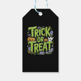 Spooky Trick or Treat Slime Halloween Geschenkanhänger