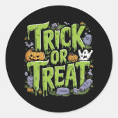 Spooky Trick or Treat Slime Halloween Sticker (Vorderseite)
