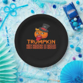 Spooky Trumpkin Halloween Top Hat & Tongue Out- is Pappteller (Party)