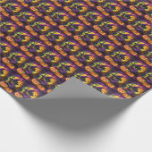 Spooky Turkish Angora Cat Halloween Hexenkürbis Geschenkpapier (Ecke)