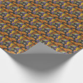 Spooky Tuxedo Katze Halloween Hexe und Pumpkin Geschenkpapier (Ecke)