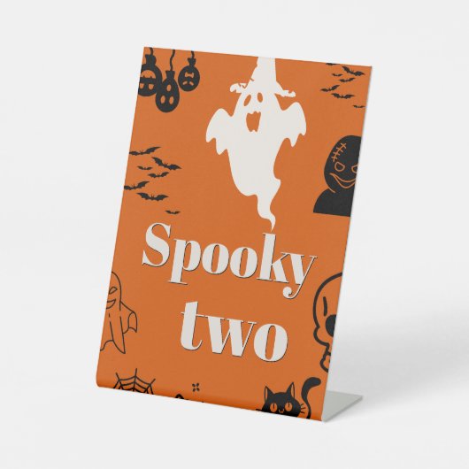Spooky Two Birthday Sockelschild (Vorderseite)