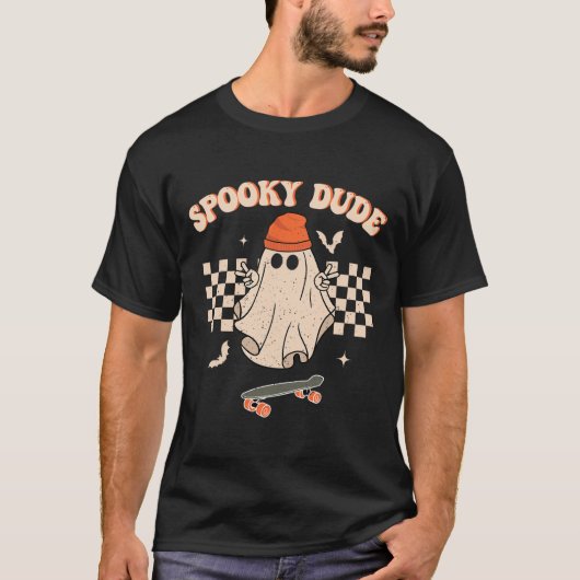 Spooky Typ Kleinkind Retro Groovy Hippie Halloween T-Shirt (Vorderseite)