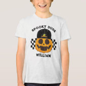 Spooky Typ Retro Pumpkin Kleinkind Halloween Tri-Blend Shirt (Vorderseite)