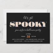 Spooky Type | Einladung von Halloween-Partys (Vorderseite)