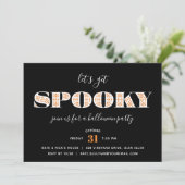 Spooky Type | Einladung von Halloween-Partys (Stehend Vorderseite)