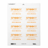 Spooky Typografie Halloween Baking Labels (Vorne)