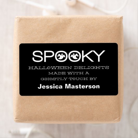 Spooky Typografie Halloween Baking Labels (Insitu)