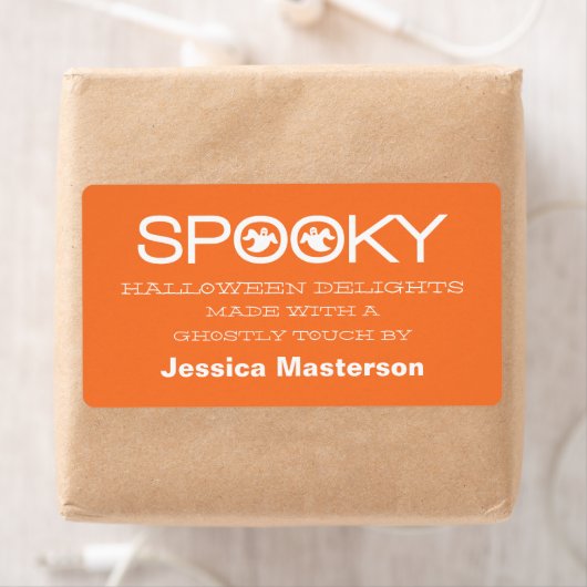 Spooky Typografie Halloween Baking Labels (Insitu)