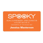 Spooky Typografie Halloween Baking Labels (Vorne)
