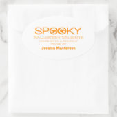 Spooky Typografie Halloween Baking Stickers (Tasche)