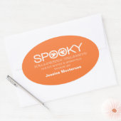 Spooky Typografie Halloween Baking Stickers (Umschlag)