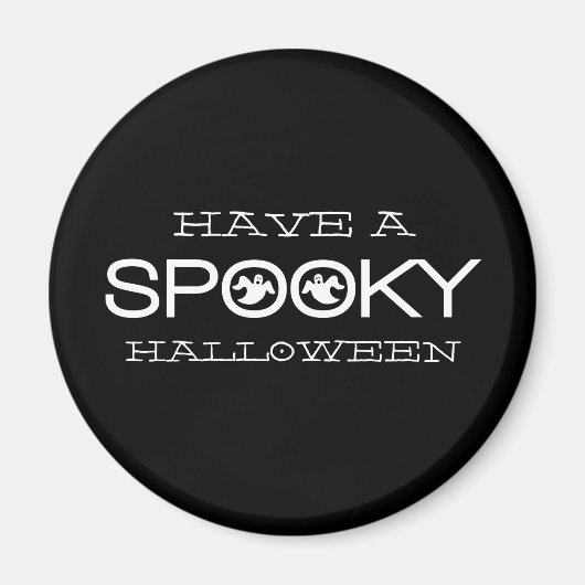 Spooky Typografie Halloween Magnet (Vorne)
