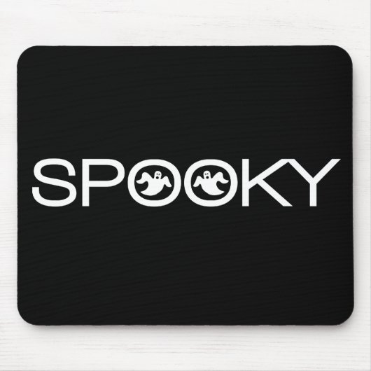 Spooky Typografie Halloween Mousepad (Vorne)