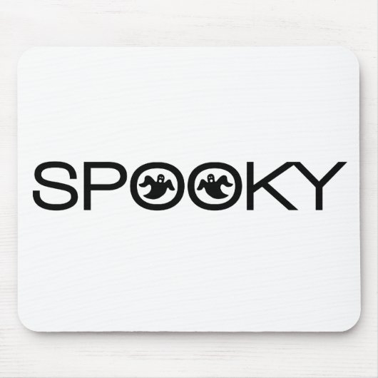 Spooky Typografie Halloween Mousepad (Vorne)