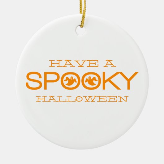 Spooky Typografie Halloween Ornament (Vorne)