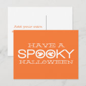 Spooky Typografie Halloween Postcard Postkarte (Vorne/Hinten)