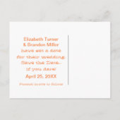 Spooky Typografie Halloween Save the Date Postkart Ankündigungspostkarte (Rückseite)