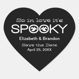 Spooky Typografie Halloween Save the Date Stickers