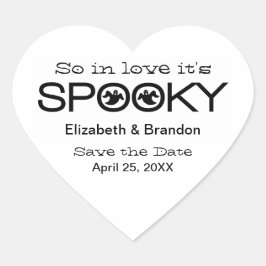 Spooky Typografie Halloween Save the Date Stickers
