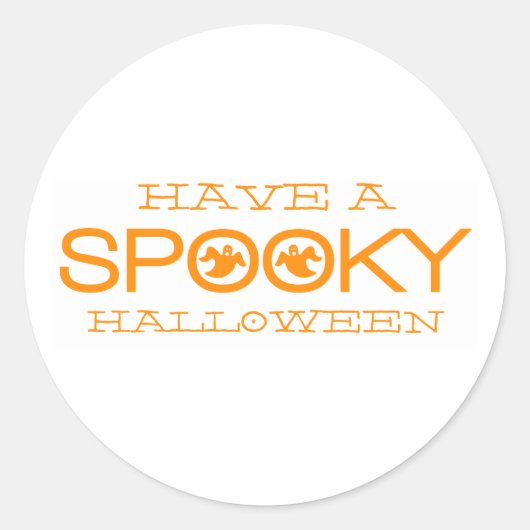 Spooky Typografie Halloween Stickers (Vorderseite)