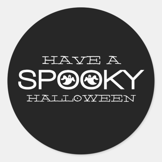 Spooky Typografie Halloween Stickers (Vorderseite)