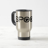 Spooky Typografie Halloween-Tasse Reisebecher (Vorderseite Links)