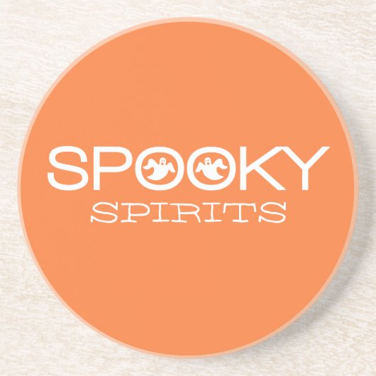 Spooky Typografie Halloween-Untersetzer Untersetzer (Vorne)