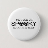 Spooky Typografy Halloween Button (Vorderseite)