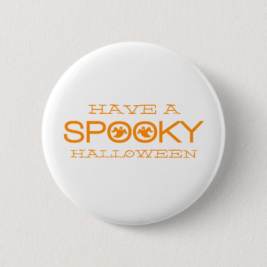 Spooky Typografy Halloween Button (Vorderseite)