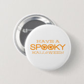Spooky Typografy Halloween Button (Vorne & Hinten)