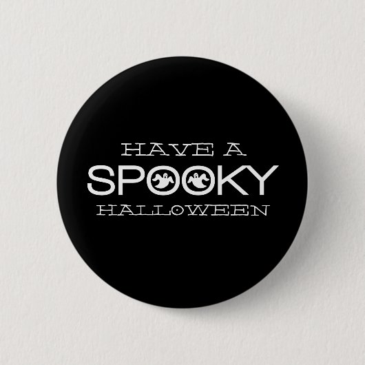 Spooky Typografy Halloween Button (Vorderseite)