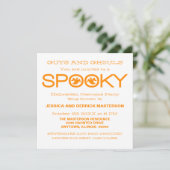Spooky Typografy Halloween-Party Einladung (Stehend Vorderseite)