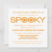 Spooky Typografy Halloween-Party Einladung (Vorderseite)