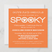 Spooky Typografy Halloween-Party Einladung (Vorderseite)